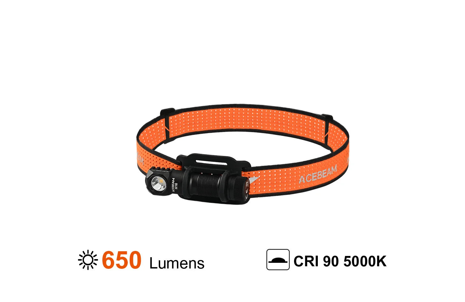 Acebeam H16 Lightweight Running/Fishing Headlamp - 650 Lumens