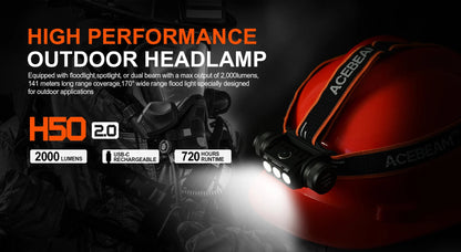 Acebeam H50 v2 Hight performance Headlamp