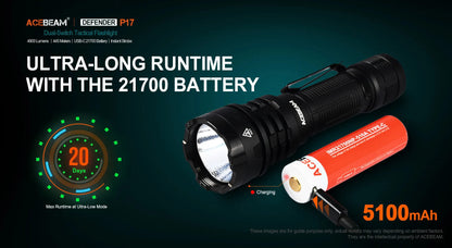 Acebeam P17 Tactical Flashlight - Options