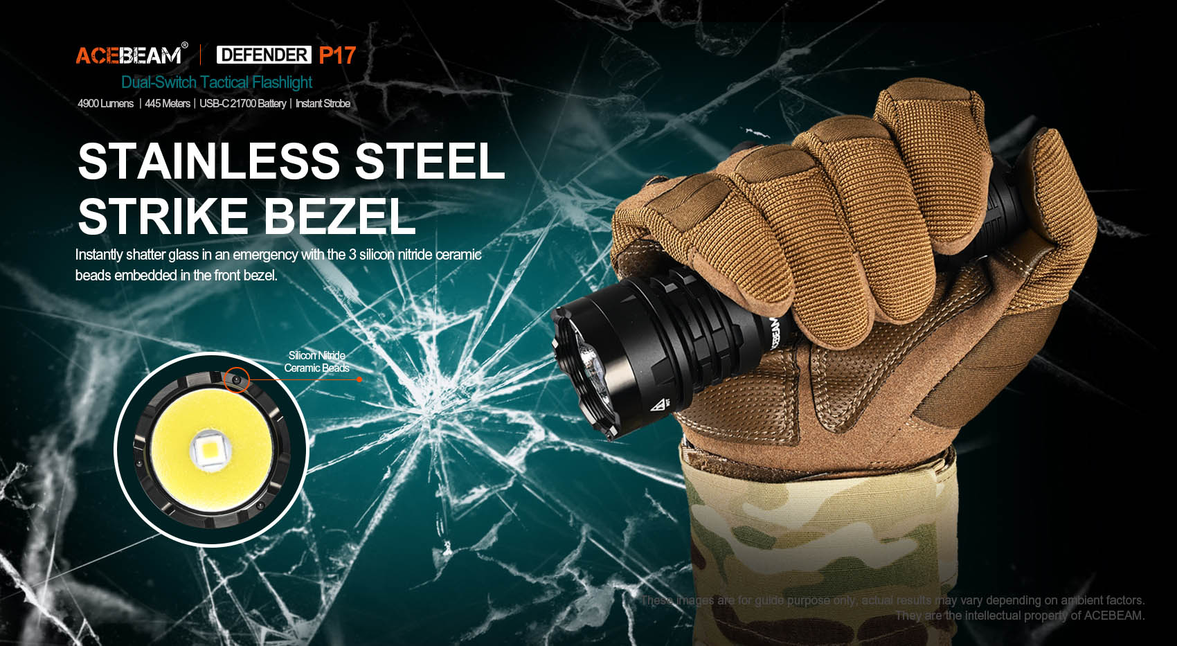 Acebeam P17 Tactical Flashlight - Options