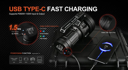 Acebeam X75 Brightest 80 000 Lumens Power Bank Flashlight