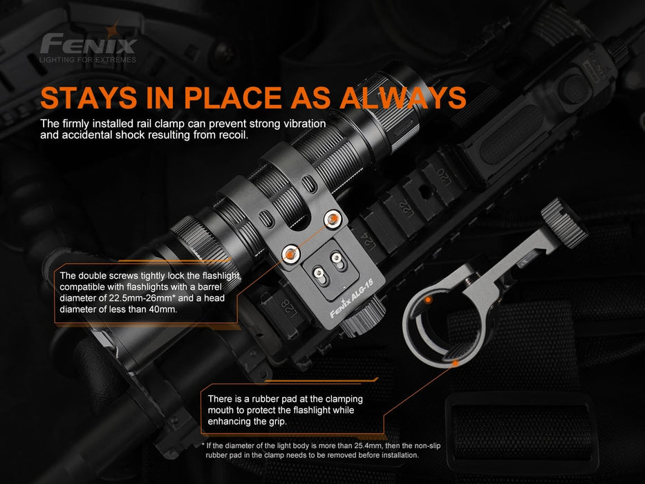 Fenix ALG-15 Tactical rail mount Flashlight Accessories Fenix 