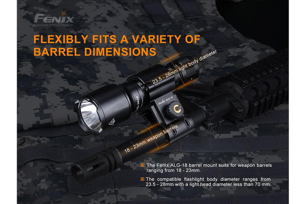 Fenix ALG-18 Flashlight Barrel Mount Flashlight Accessories Fenix 