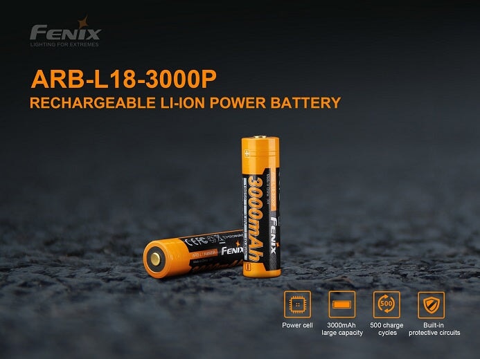 Fenix ARB-L18 3000P - High Draw rechargeable 18650 Battery Rechargeable Batteries Fenix 