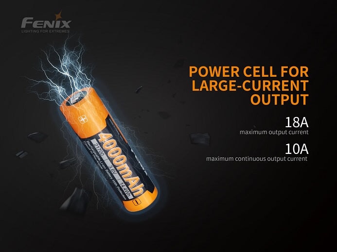 Fenix ARB-L21 4000P - High Draw rechargeable 21700 battery