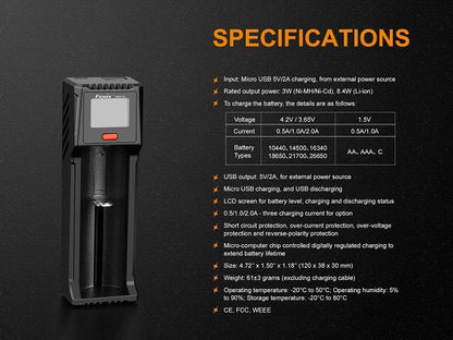 Fenix ARE-D1 Single Bay Smart Battery Charger
