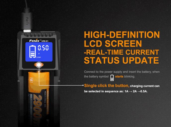 Fenix ARE-D1 Single Bay Smart Battery Charger