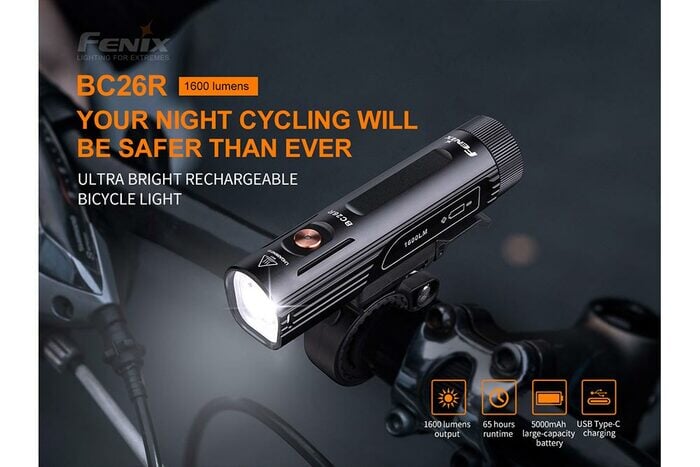 Fenix BC26R 1600 Lumens Rechargeable Bike Light Bike light Fenix 