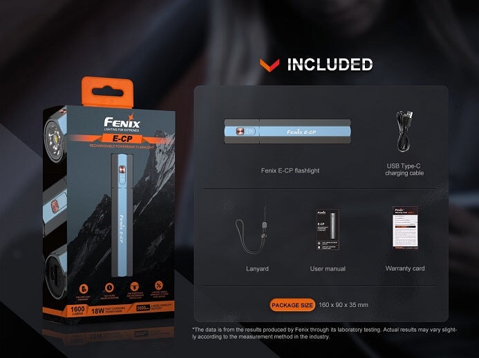 Fenix E-CP Powerbank Flashlight - Black Flashlight Fenix 