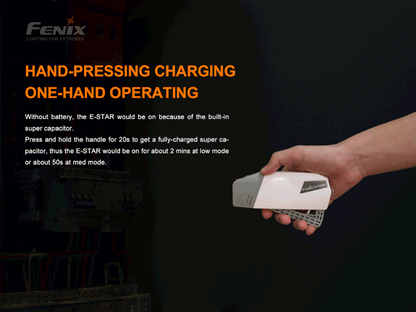 Fenix E-Star – Emergency Flashlight, Self Powered &amp; Rechargeable