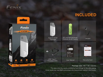 Fenix E-Star – Emergency Flashlight, Self Powered &amp; Rechargeable