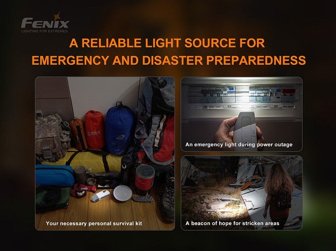 Fenix E-Star – Emergency Flashlight, Self Powered & Rechargeable Flashlight Fenix 