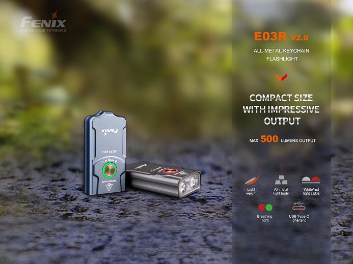 Fenix E03R V2.0 All-Metal Keychain Flashlight Fenix 