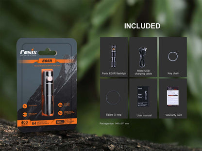 Fenix E05R Mini 400 Lumens LED Flashlight - Options