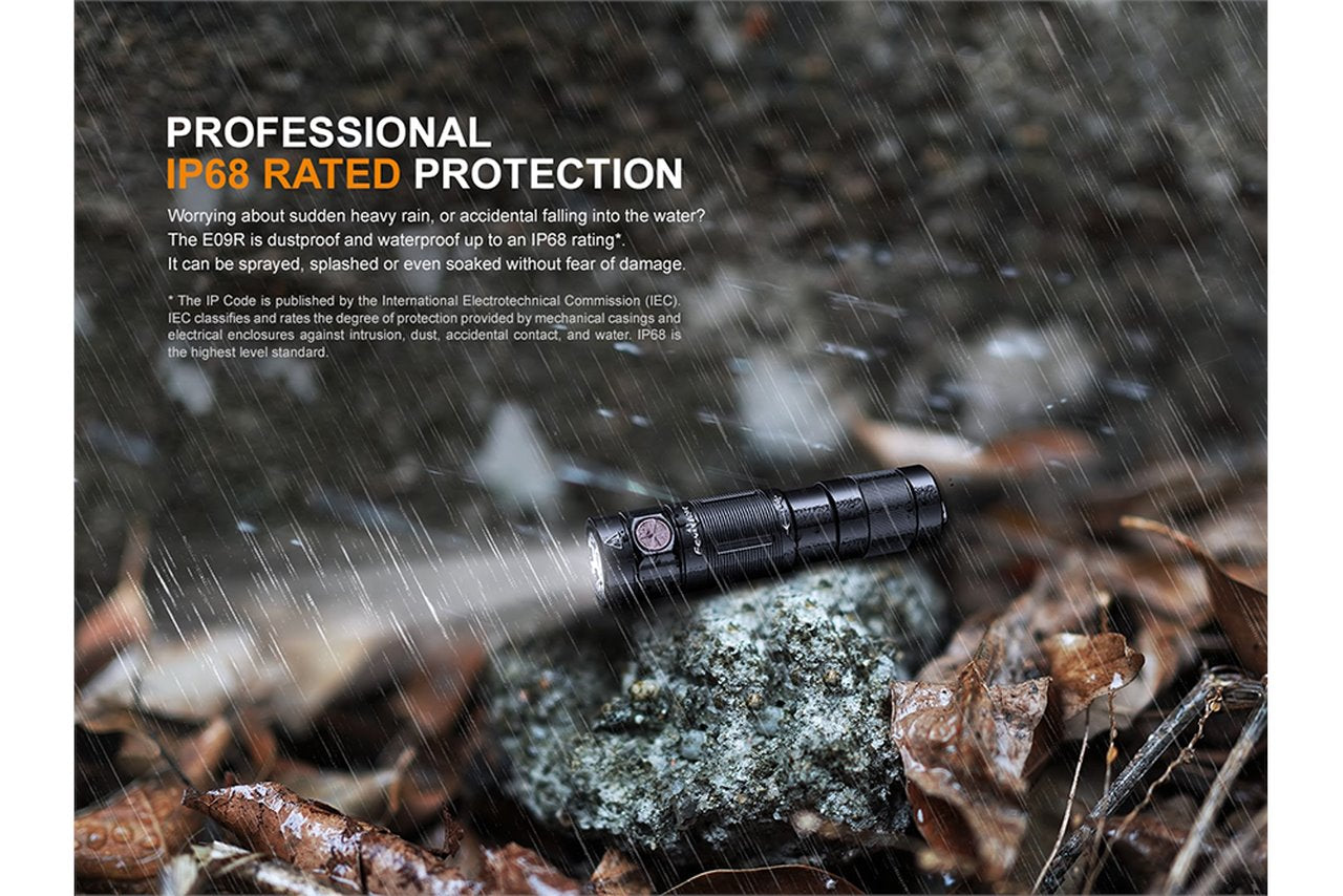 Fenix E09R 600 Lumens Rechargeable High-Output LED Flashlight