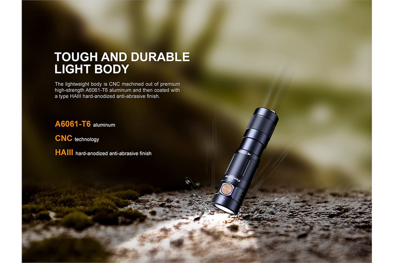 Fenix E09R 600 Lumens Rechargeable High-Output LED Flashlight