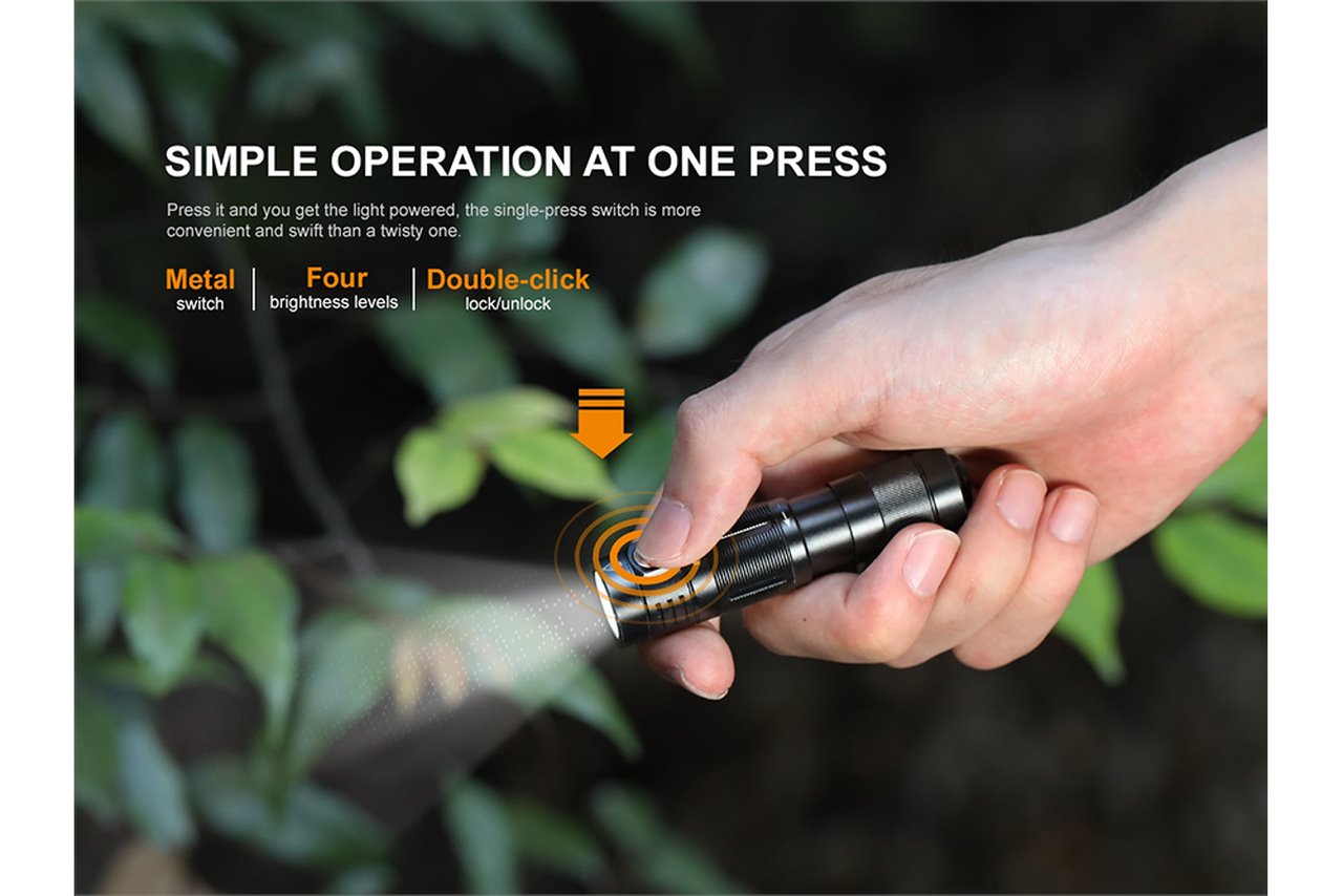 Fenix E09R 600 Lumens Rechargeable High-Output LED Flashlight