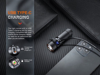 Fenix E18R V2.0 Ultra-Compact Rechargeable Flashlight