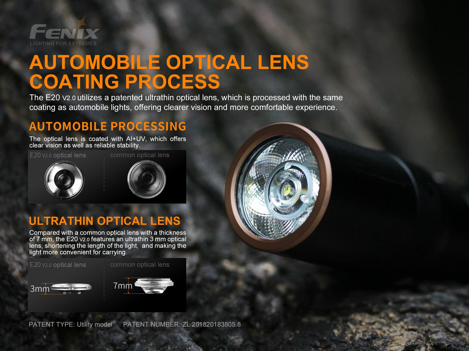Fenix E20 v2.0 EDC AA Flashlight - 350 lumens