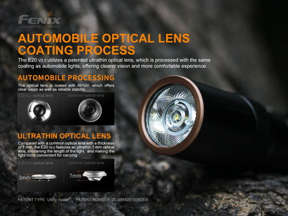 Fenix E20 v2.0 EDC AA Flashlight - 350 lumens
