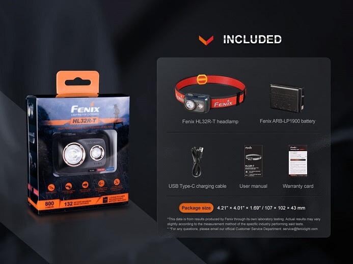 Fenix HL32R-T High-Performance Rechargeable Headlamp Headlamp Fenix 