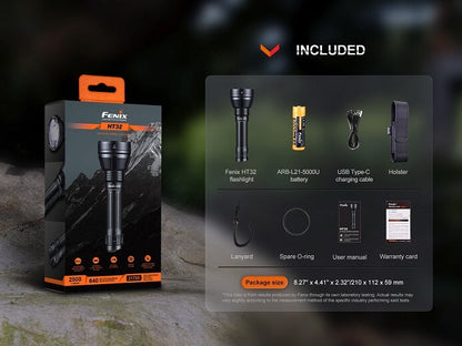 FENIX HT32 Outdoorsman Flashlight with Red, Green, White Outputs