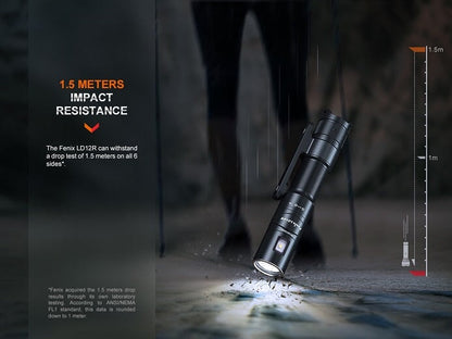 FENIX LD12R Dual Lightsource Multipurpose Rechargeable Flashlight