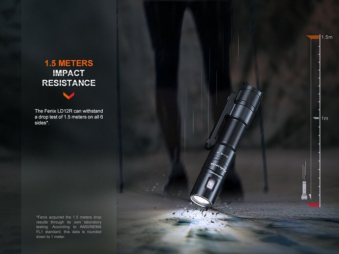 FENIX LD12R DUAL LIGHT SOURCE MULTIPURPOSE RECHARGEABLE FLASHLIGHT Fenix 