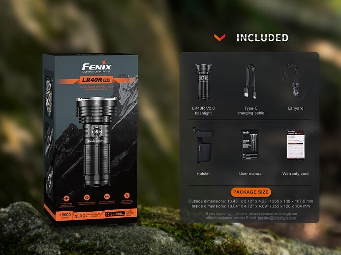Fenix LR40R V2.0 Rechargeable 15000 Lumen Flashlight