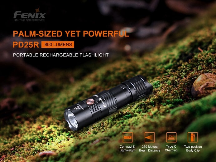 Fenix PD25R Rechargeable Compact Flashlight Flashlight Fenix 