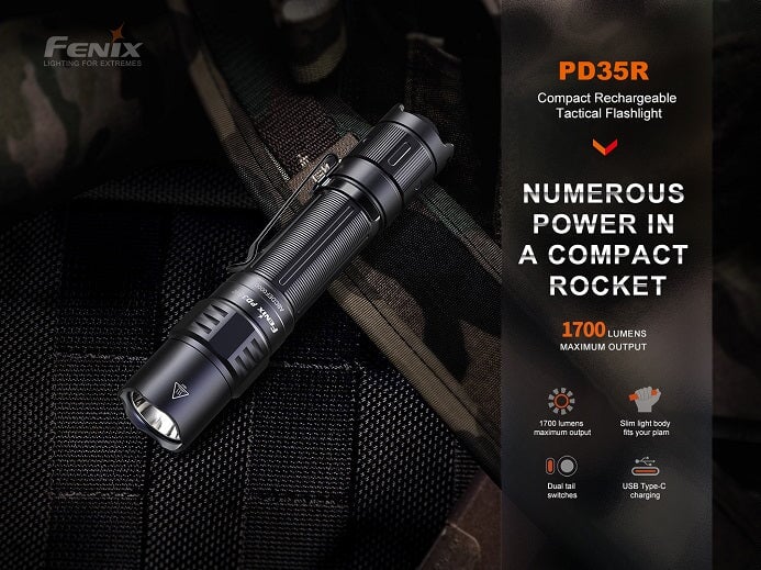 Fenix PD35R Compact Rechargeable Tactical Flashlight