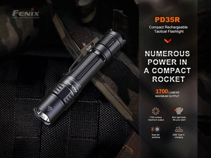 Fenix PD35R Compact Rechargeable Tactical Flashlight