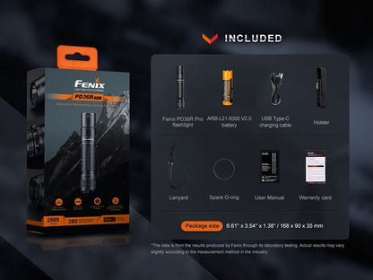 Fenix PD36R Pro Heavy-Duty Rechargeable Tactical Flashlight