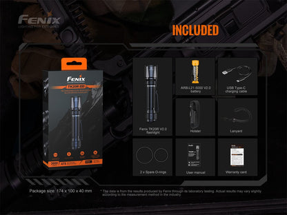 Fenix TK20R V2.0 Rechargeable Dual Rear Switch Multipurpose Flashlight