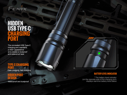 Fenix TK20R V2.0 Rechargeable Dual Rear Switch Multipurpose Flashlight