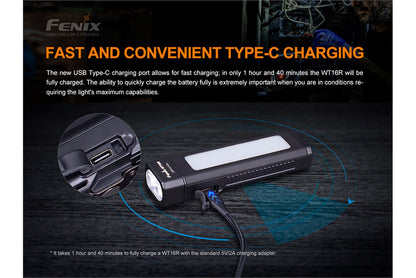 Fenix WT16R 300 Lumens Rechargeable LED Work Flashlight