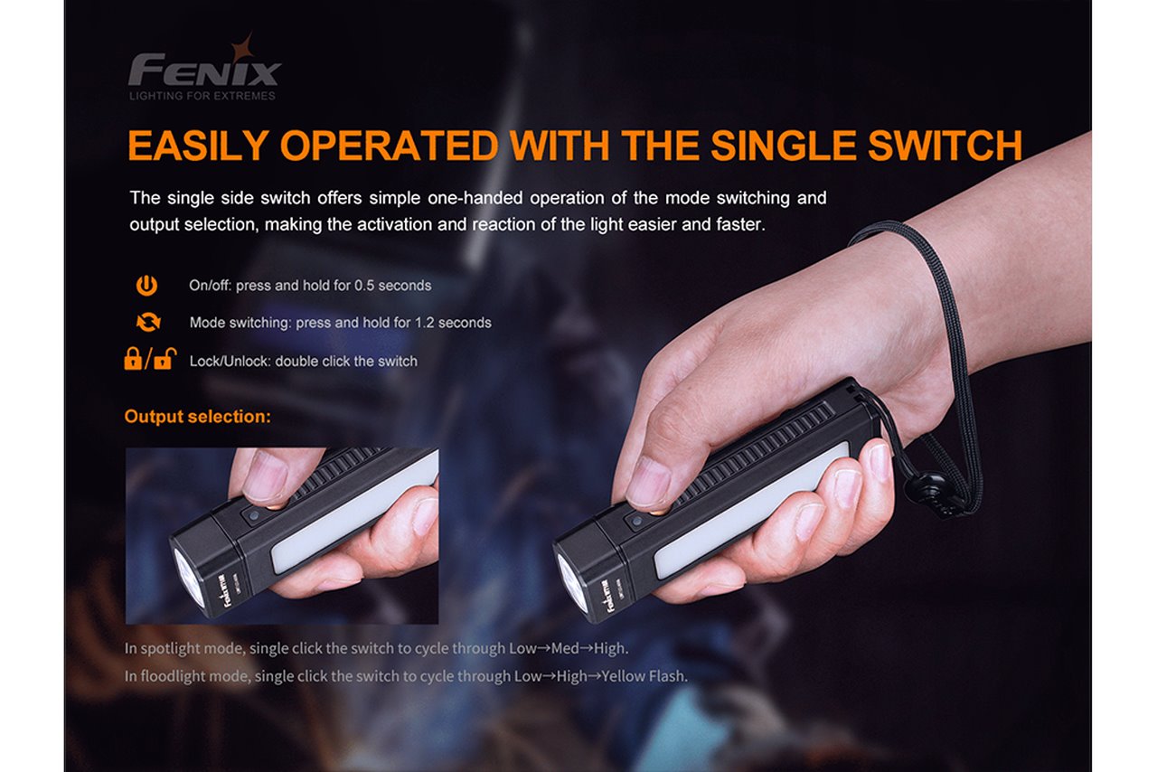 Fenix WT16R 300 Lumens Rechargeable LED Work Flashlight