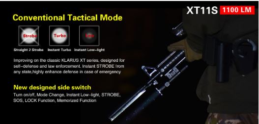 Klarus XT11S 1100 Lumens LED flashlight, Super Bright Flashlight Klarus 