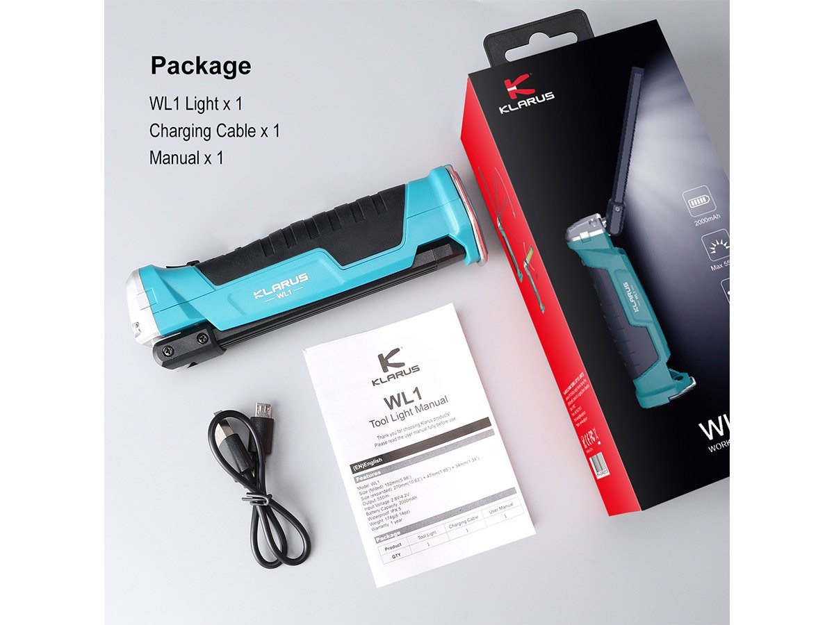 Klarus WL1 550 Lumens LED Work Light