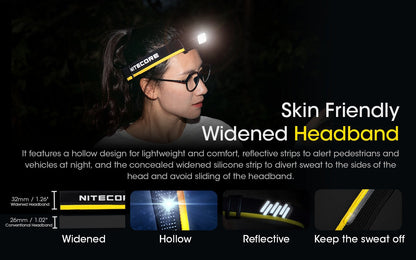 NITECORE NU43 Lightweight USB-C Rechargeable Headlamp - 1400 Lumens