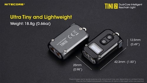 Nitecore Tini 2 500 Lumen Rechargeable Keychain Flashlight - Options