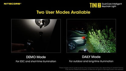 Nitecore Tini 2 500 Lumen Rechargeable Keychain Flashlight - Options