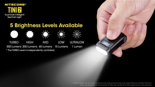 Nitecore Tini 2 500 Lumen Rechargeable Keychain Flashlight - Options
