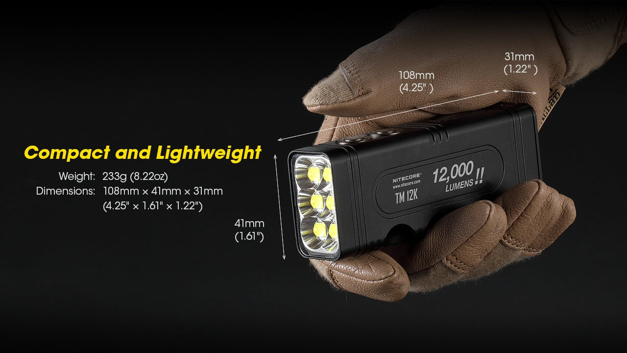 Nitecore TM12K 12000 Lumens Handheld Flashlight