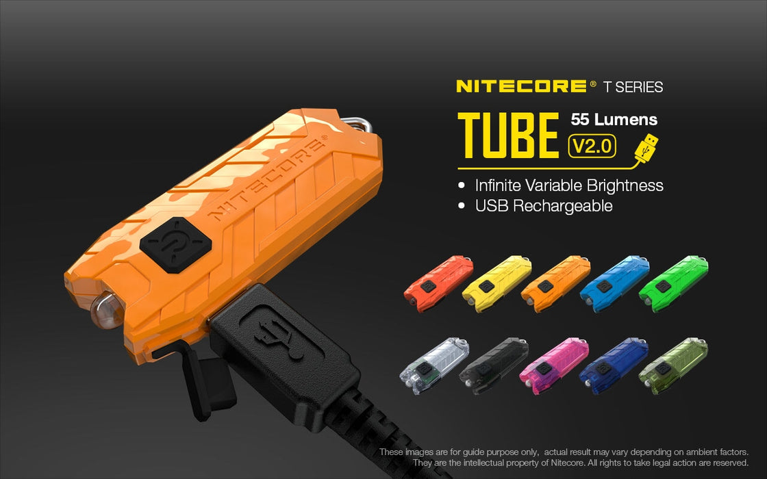 Nitecore Tube v2.0 55 Lumens USB Rechargeable Black LED Keylight Keychain LED Flashlight Nitecore 